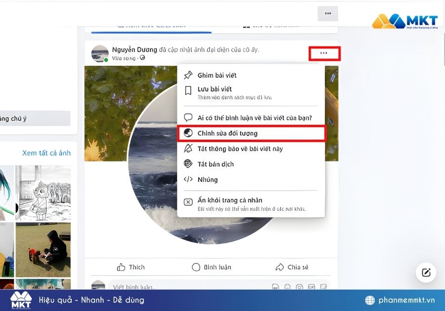 thay ảnh đại diện Facebook không ai biết